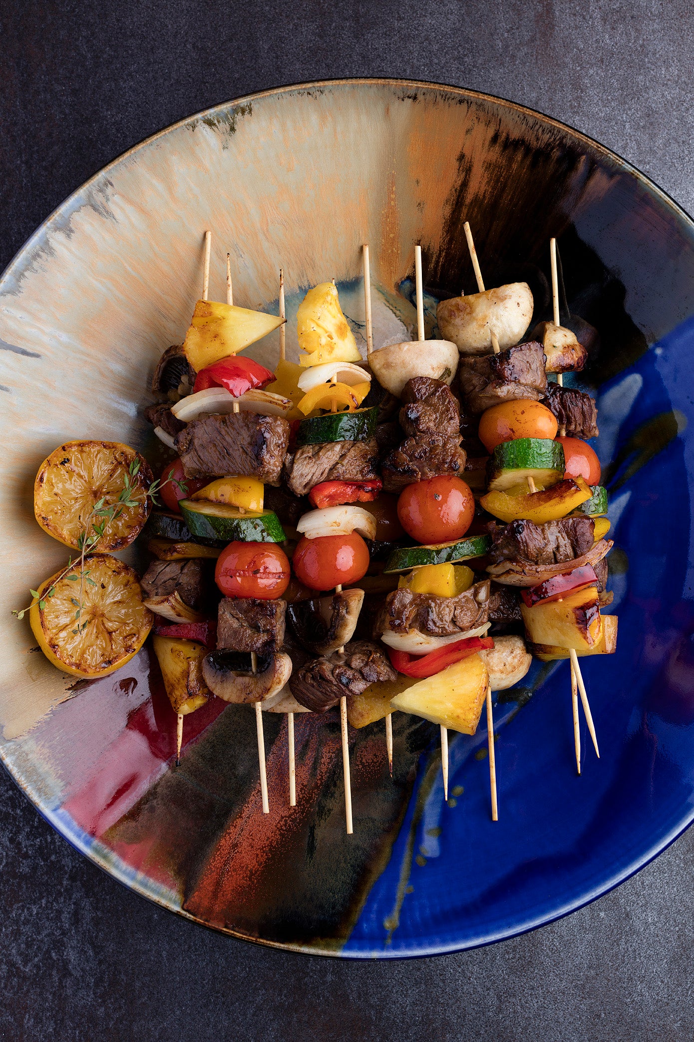 Summer Marinated Beef Skewers