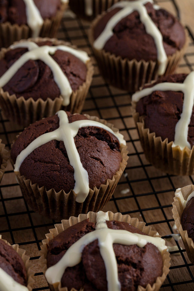 Chocolate Hot Cross Buns