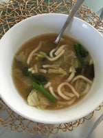 Vegetable Miso Broth with Rice Noodles