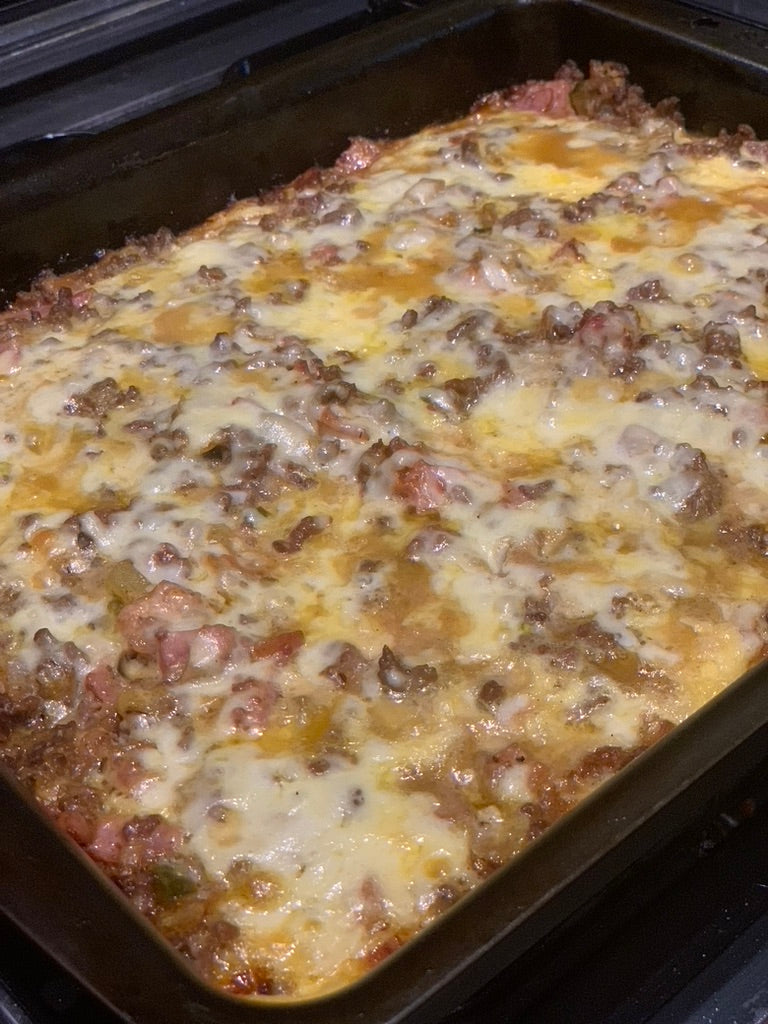 Keto Cheeseburger Casserole Bake