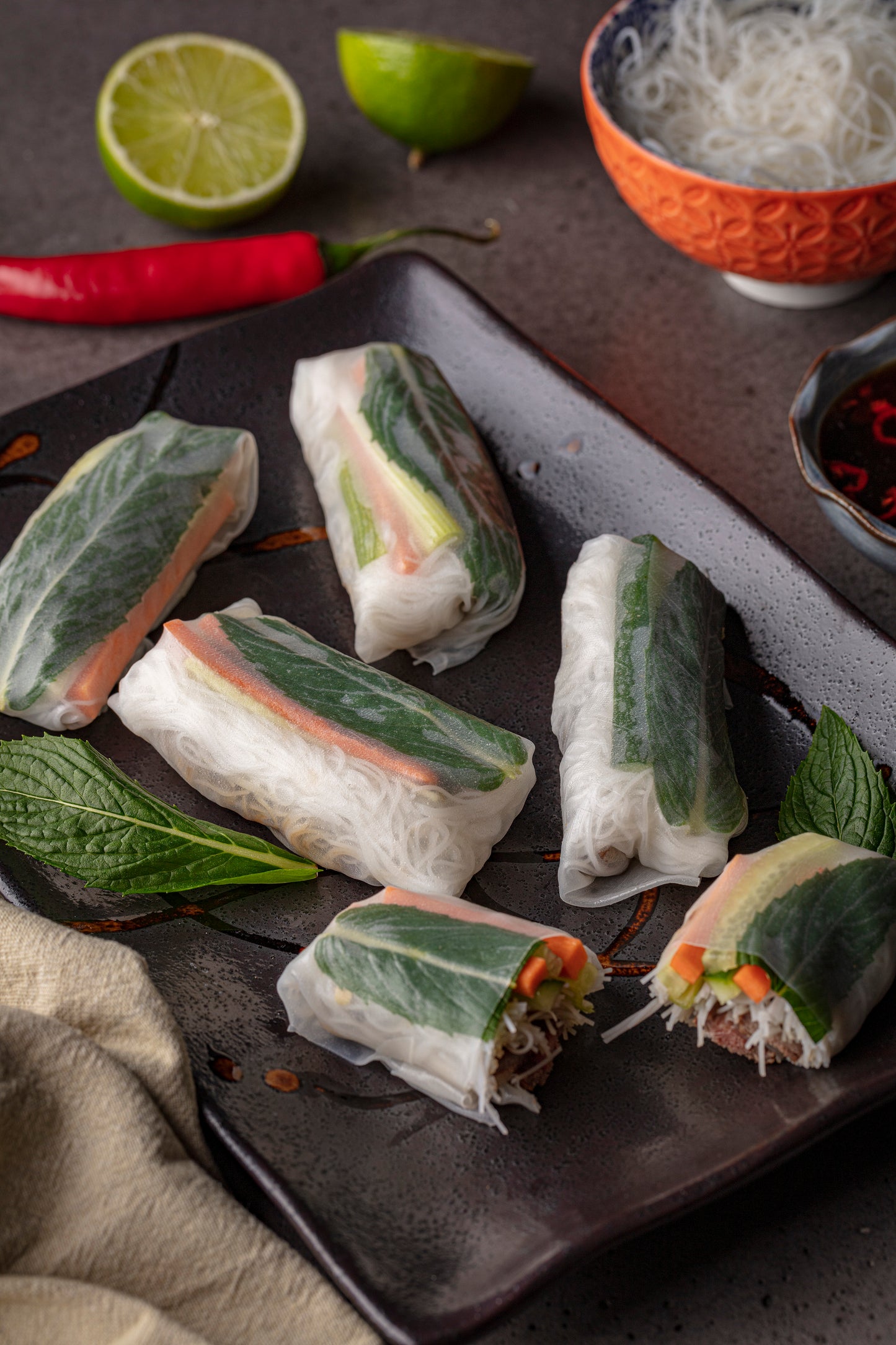 Vietnamese Beef Rice Paper Rolls