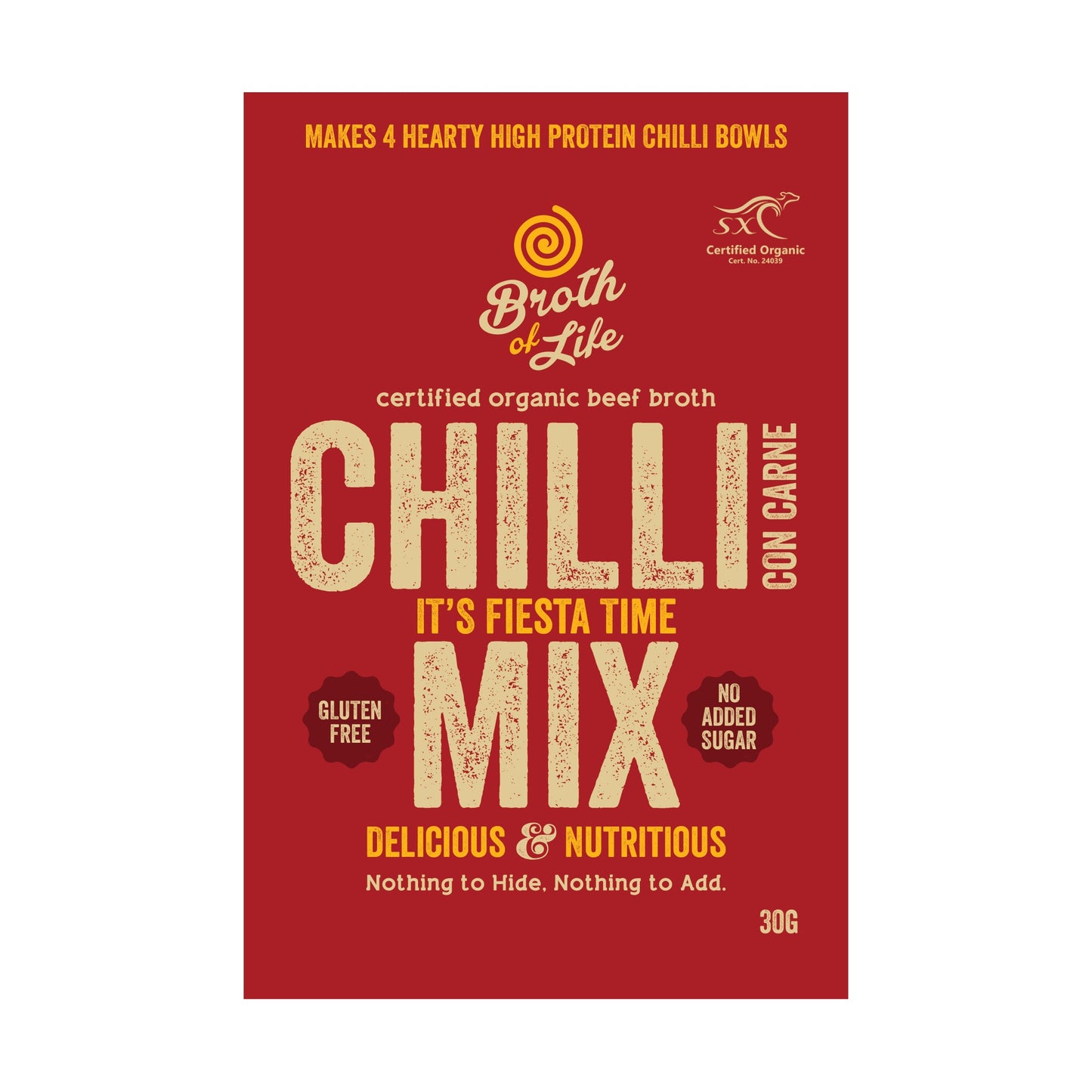 Broth of Life Organic Chilli Con Carne Spice Mix Satchel