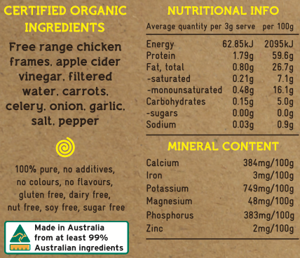 
                  
                    Chicken Bone Broth (organic)
                  
                