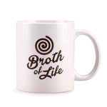 White Broth of Life ceramic coffee mug